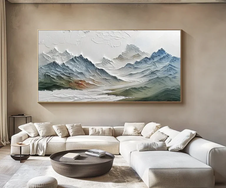 how to choose large textured wall art