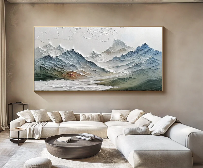 how to choose large textured wall art