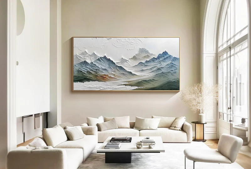 how to choose large textured wall art