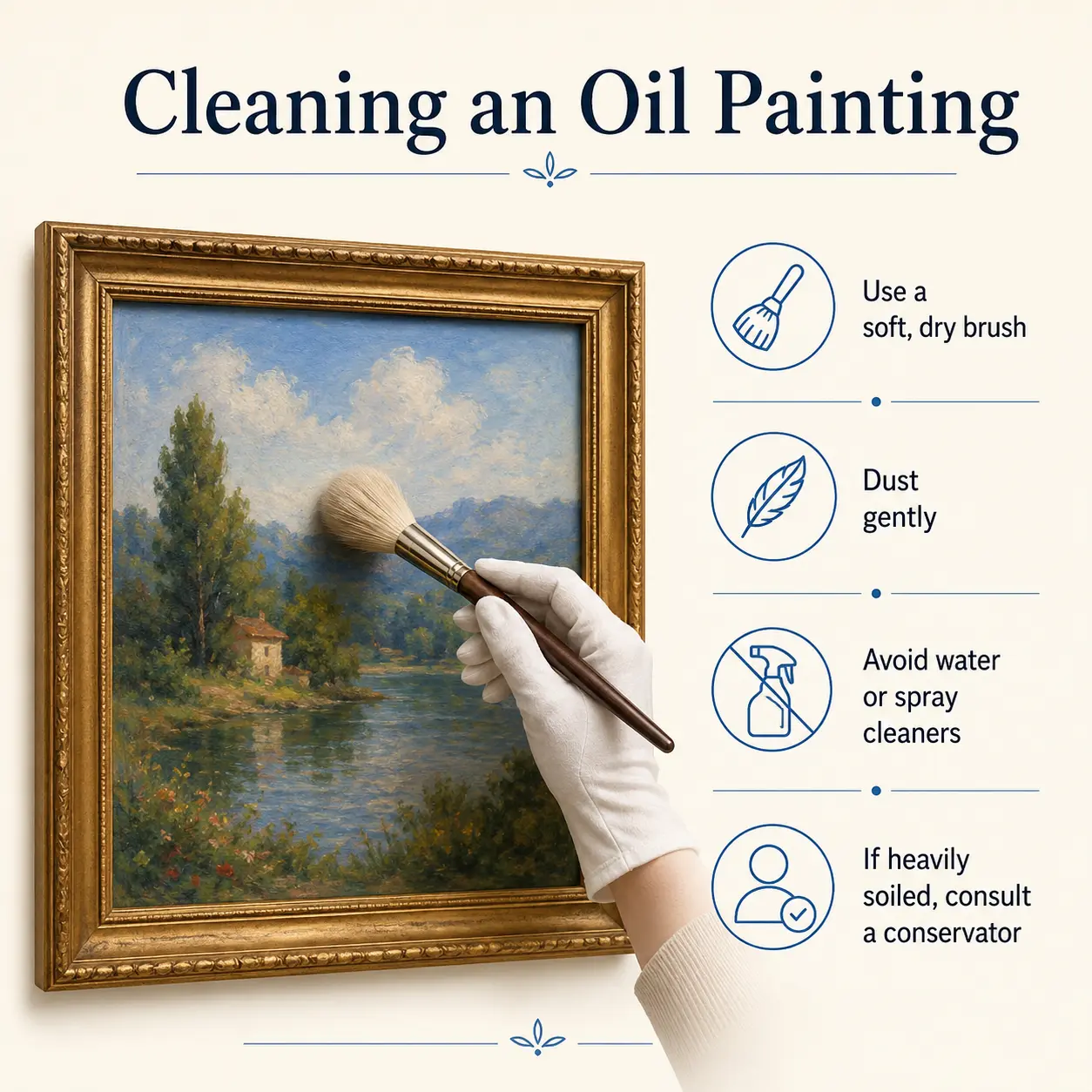 How to clean oil paintings