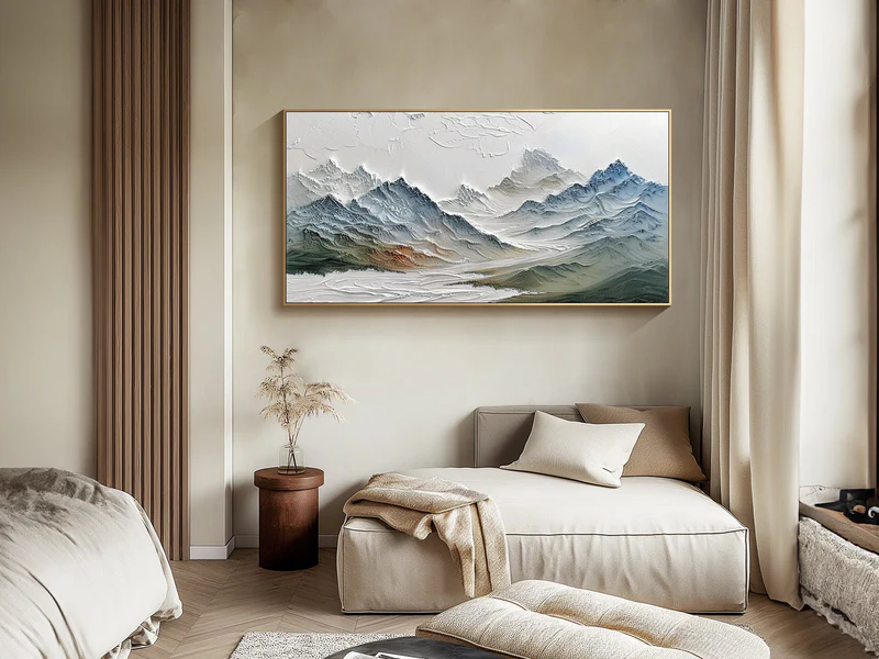 how to choose large textured wall art