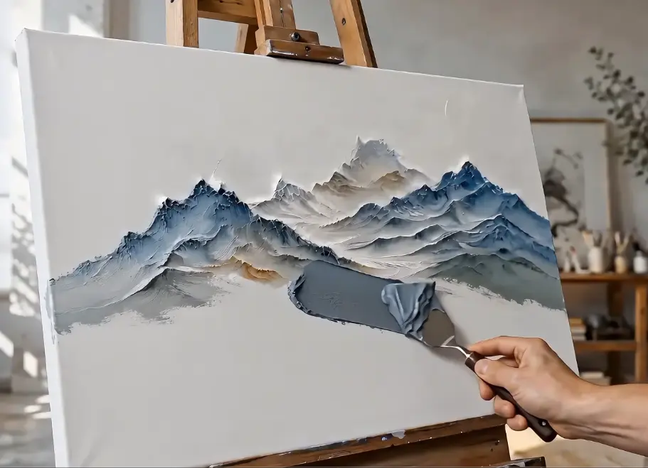 handmade textured oil paintings